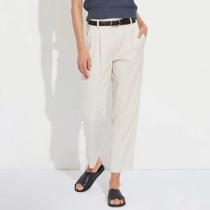 The Reset Eco Slouchy Trouser Pleat Front Tencel Lyocell Pant Unbleached Medium